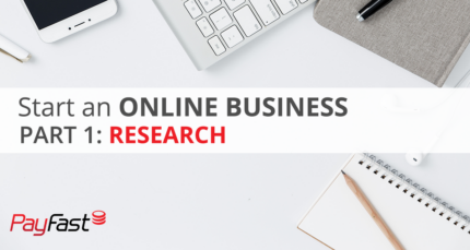 PayFast ecommerce series on starting your own business. Image with keyboard and mouse