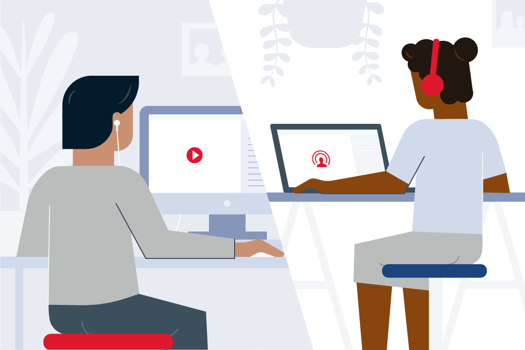 Two people attending virtual PayFast sponsored events during COVID-19 lockdown