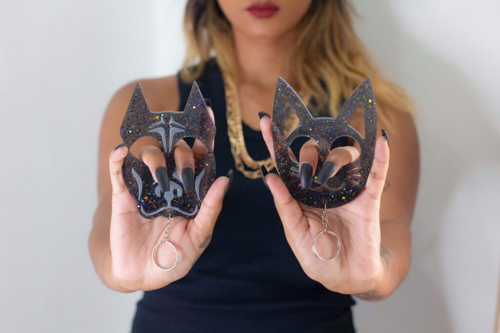 KendyKreates self defense cat and dog keyrings