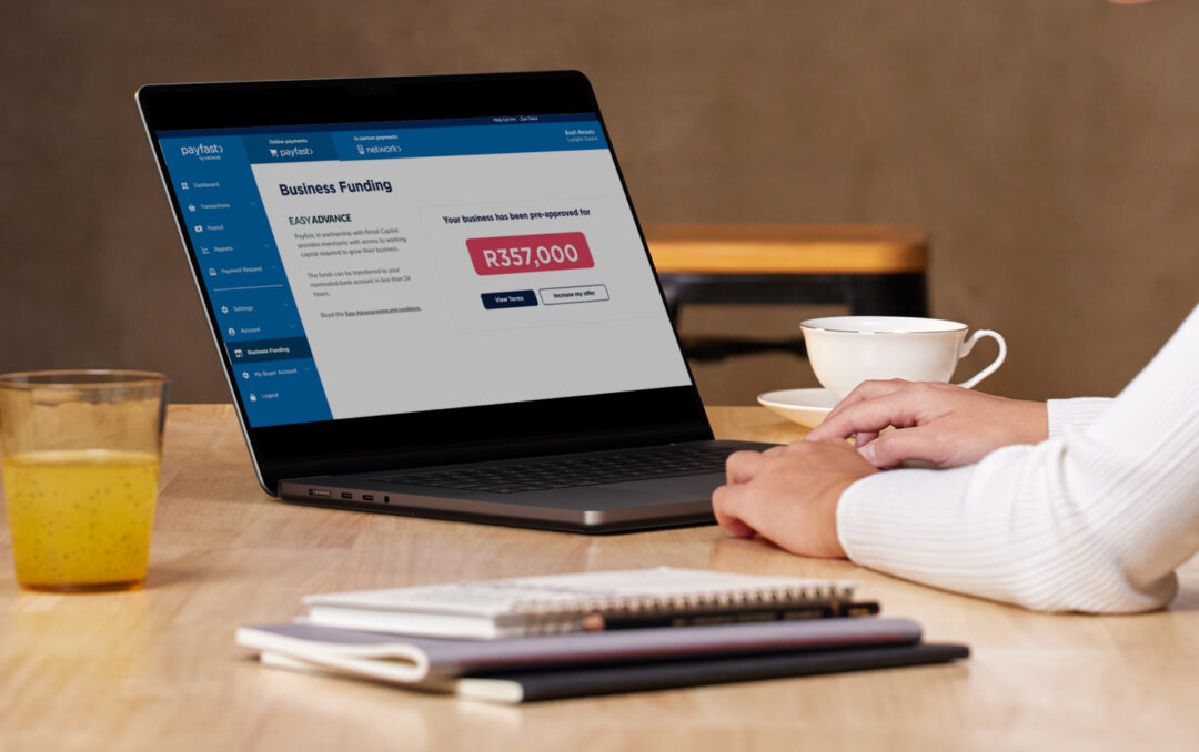Easy Advance Payfast by Network screen on a laptop