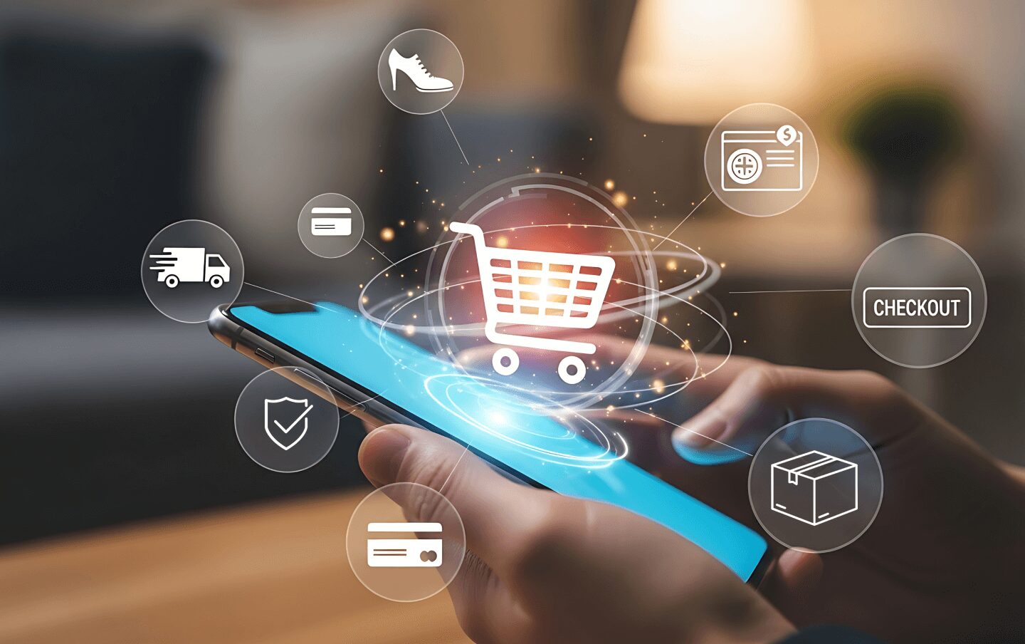 online shopping on a cellphone