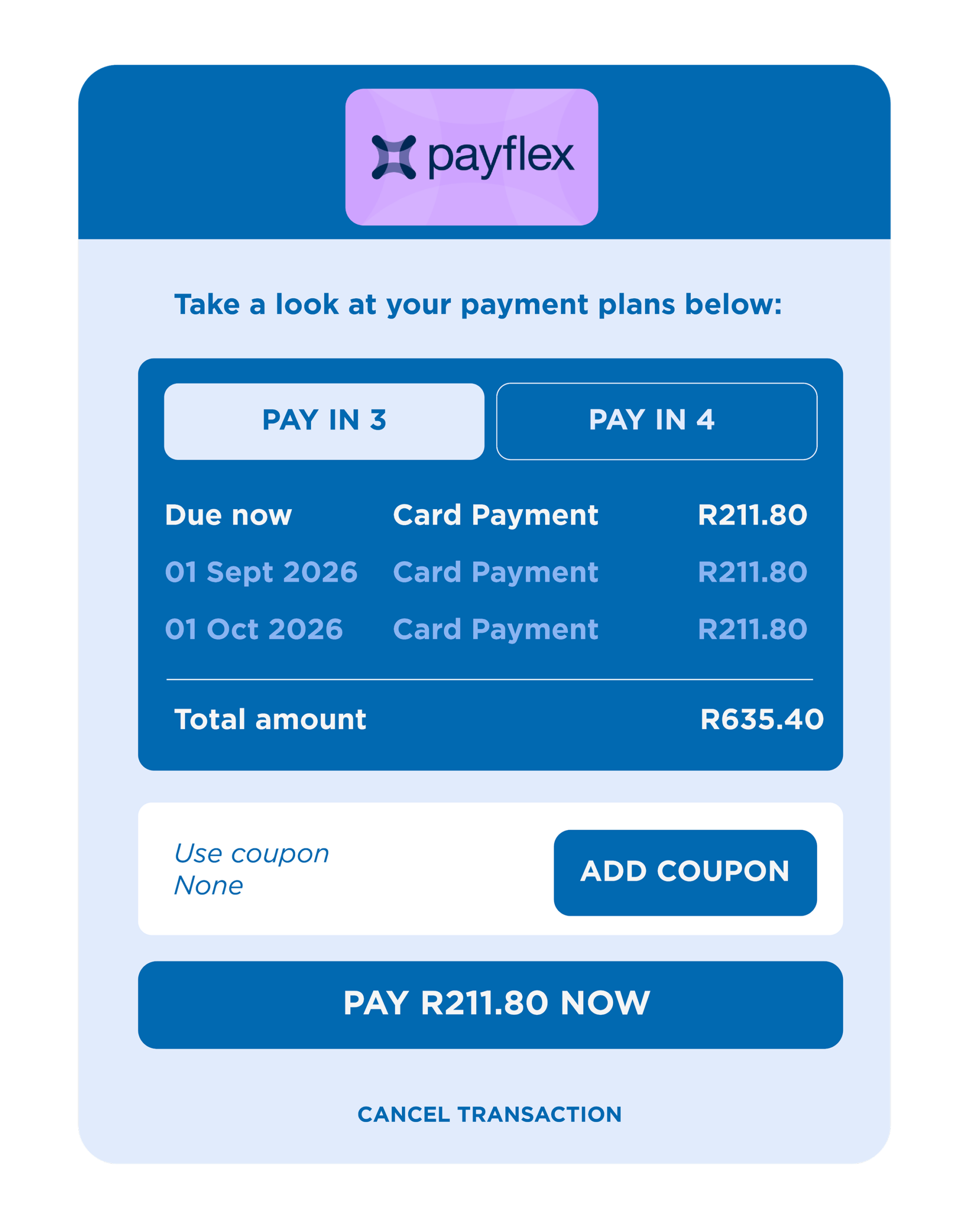 Paying with Payflex buy now pay later with Payfast
